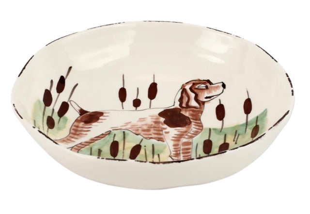 Vietri Wildlife Spaniel Pasta Bowl by Vietri