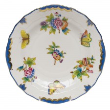 Queen Victoria Blue Dessert Plate