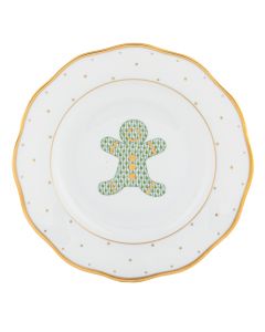 Christmas Gingerbread Man Dessert Plate by Herend