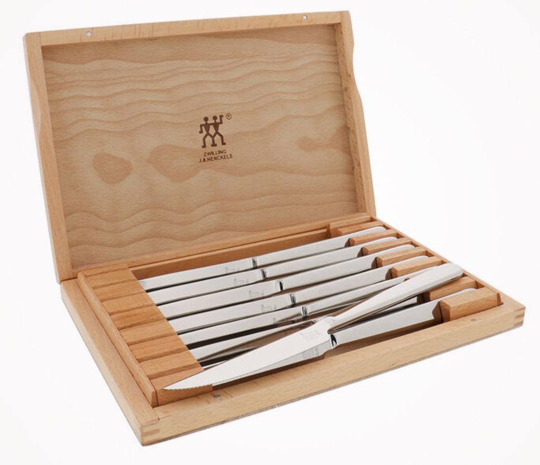 Zwilling Steak Knife Set in Wooden Box