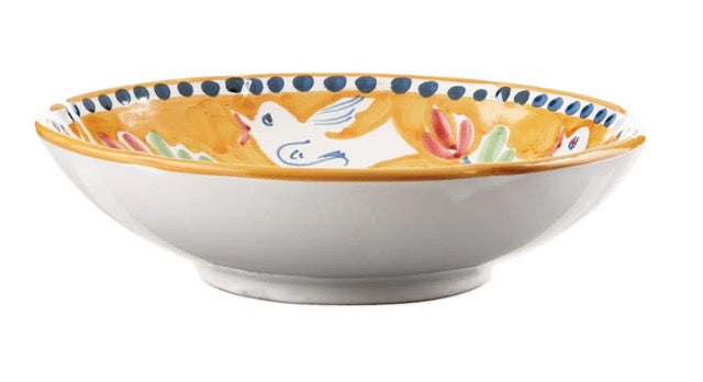 Vietri Campagna Uccello Coupe Pasta Bowl