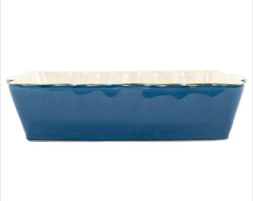 Vietri Italian Baker Large Rectangle in Blue
