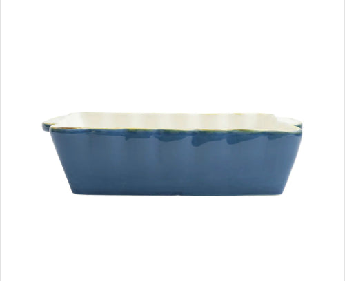Vietri Italian Baker Rectangle Medium in Blue