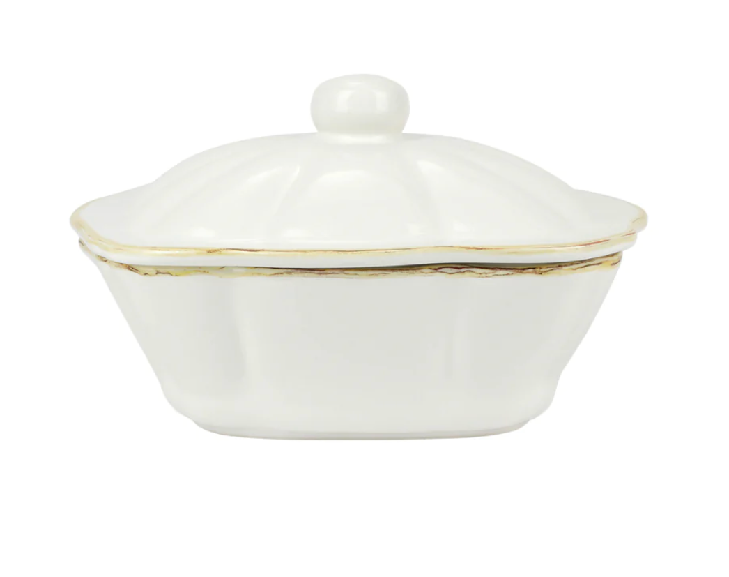 Vietri Italian Baker Covered Casserole in White