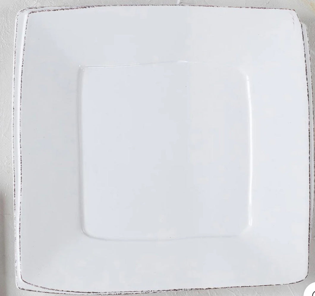Vietri Lastra White Square Platter