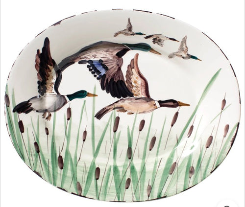 Vietri Wildlife Mallard Large Oval Platter by Vietri