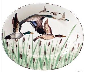 Vietri Wildlife Mallard Large Oval Platter by Vietri