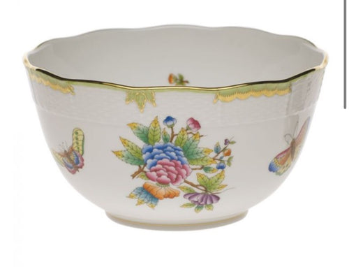 Herend Queen Victoria Green Round Bowl