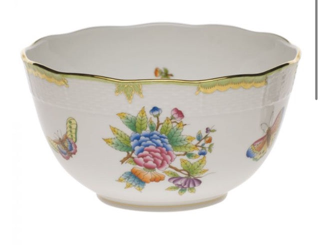 Herend Queen Victoria Green Round Bowl
