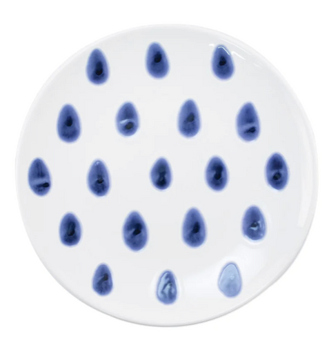Vietri Santorini Blue Dot Salad Plate
