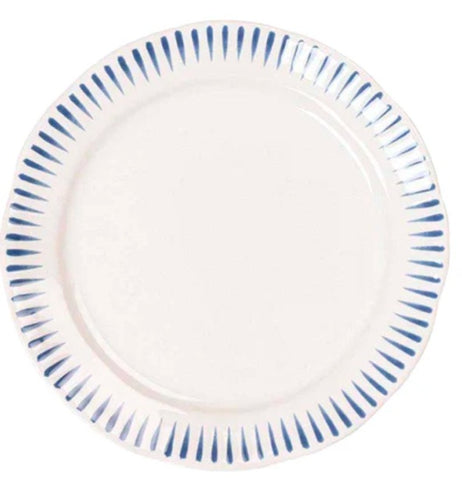 Juliska Sitio Stripe Deft Blue Cocktail Plate