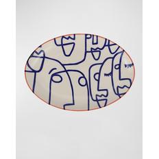 Vietri Moda Picasso Faces Oval Platter