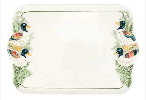 Vietri Wildlife Mallad Rectangular Platter by Vietri