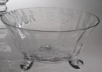 Crackled Glass Serving Bowl