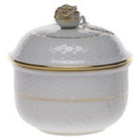 Herend Golden Edge 6oz Covered Sugar