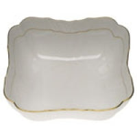 Herend Golden Edge Square Salad Bowl