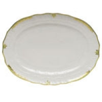 Herend Princess Victoria Green 15 x 11.5 Oval Platter