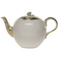 Herend Princess Victoria Green Tea Pot With Rose