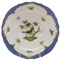 Herend Rothschild Bird Blue Border Salad Plate