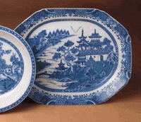 Mottahedeh Blue Canton 15.5" Octagonal Platter