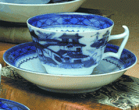Mottahedeh Blue Canton Cup and Saucer