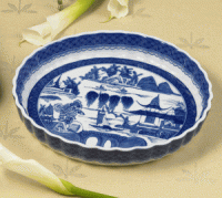 Mottahedeh Blue Canton Quiche Plate
