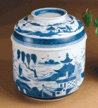 Mottahedeh Blue Canton Temple Jar