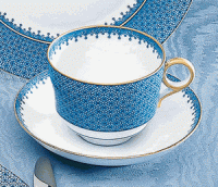 Mottahedeh Blue Lace Cup and Saucer