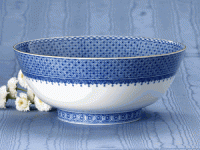 Mottahedeh Blue Lace Round Serving Bowl