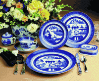 Mottehedah Blue Canton 5 Piece Place Setting
