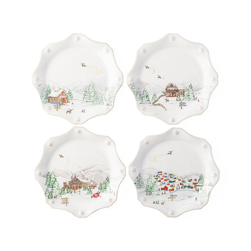 North Pole Dessrt Plates set of 4 by Juliska