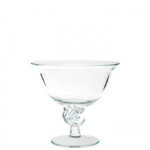 Shell Glass Medium Footed Bowl
