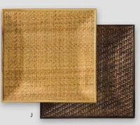 Square Bamboo Chargers set of Four