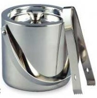 Stainless Steel Ice Bucket w/Tongs