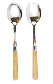 Vietri Albero Oak Salad Server Set