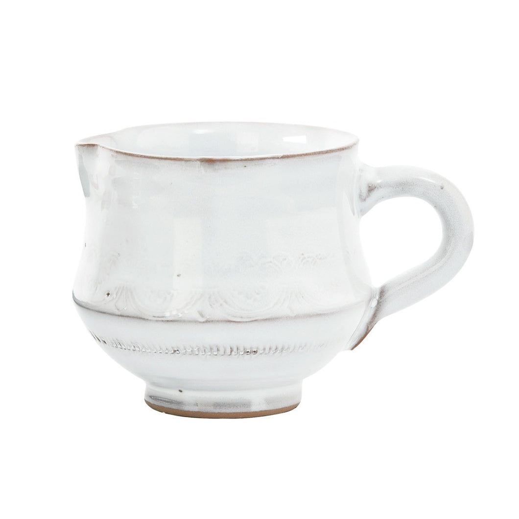 Vietri Belleza White Creamer