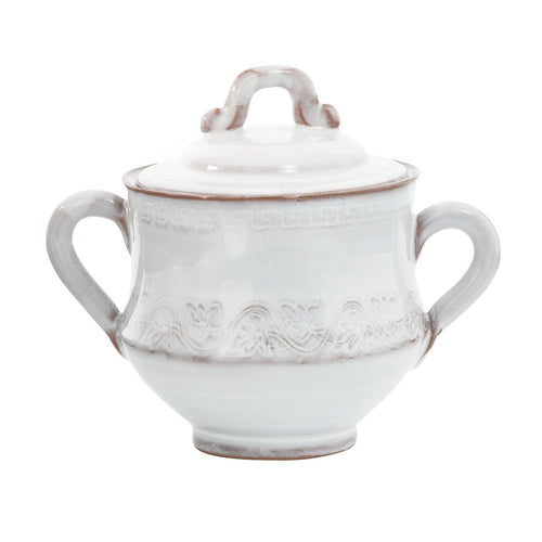 Vietri Belleza White Sugar Bowl