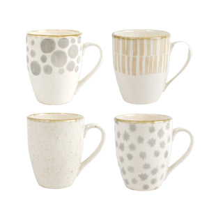 Vietri Earth Bubble Assorted set of 4 Mugs