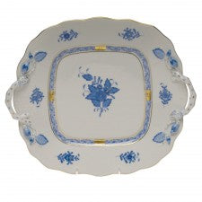 Herend Chinese Bouquet Blue Square Cake Plate