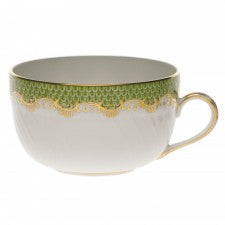 Herend Fishscale Green Cup and Saucer