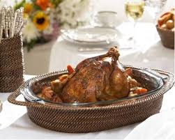 Calaisio Large Oval Roaster with Rattan Holder