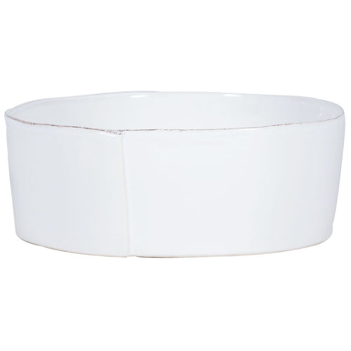 Vietri Lastra Large Serving Bowl in White