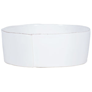 Vietri Lastra Large Serving Bowl in White