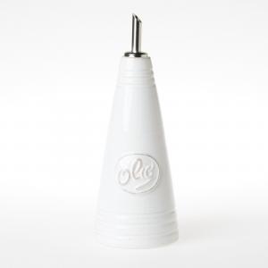 Lastra White Olive Oil Bottle by Vietri