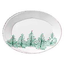 Vietri Lastra Holiday Oval Platter