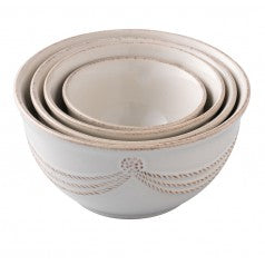 Juliska Berry and Thread Whitewash Nesting Prep Bowls Set of 4