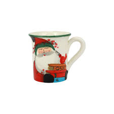 Vietri Old St. Nick Skiing Mug