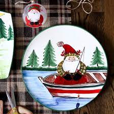 Vietri Old St. Nick Fishing Round Platter