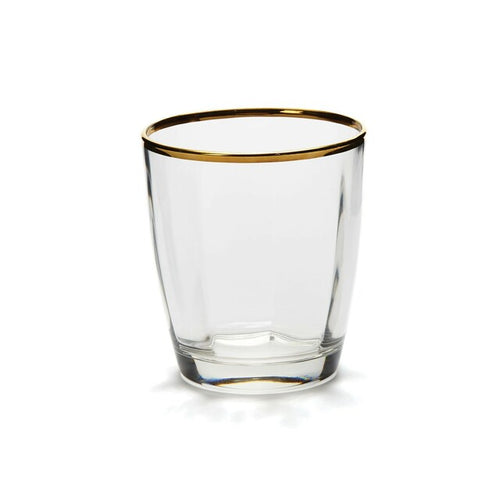 Vietri Optical Gold Double Old Fashioned
