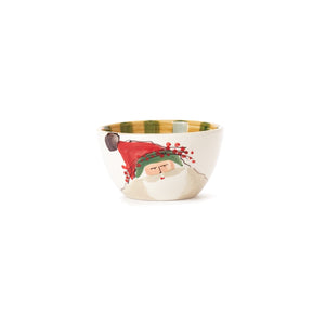 Vietri Old St. Nick Green Hat Cereal Bowl